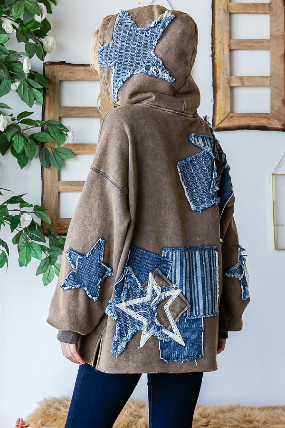Shine Bright Mineral Washed Denim Hoodie